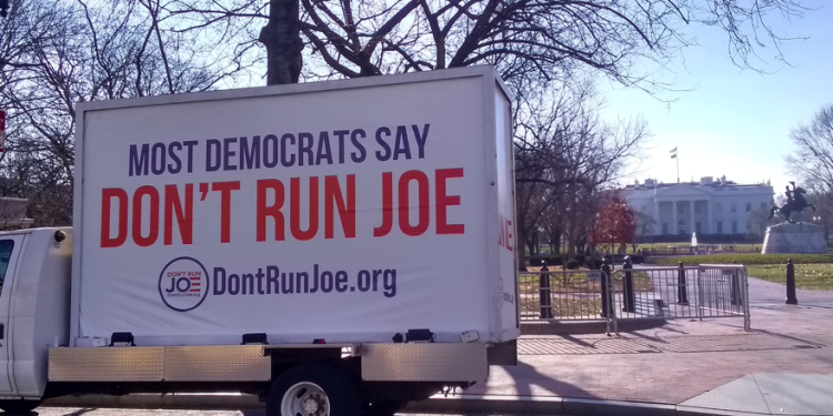 ‘Don’t Run Joe’ billboards show up outside White House, DC monuments to urge Biden not to seek re-election