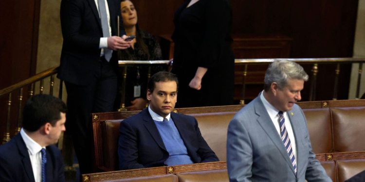 Embattled Rep.-elect Santos refuses to answer questions about resume lies while promising to support McCarthy