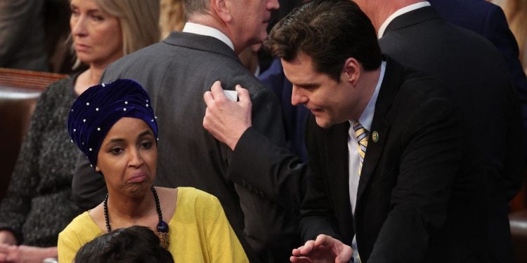 Gaetz gets cozy with Democrats on the House floor as he tries to prevent McCarthy speakership