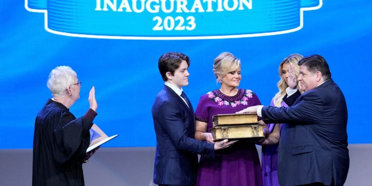 Illinois Gov. Pritzker sworn in for 2nd term
