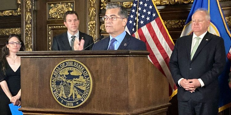 Biden HHS Secretary Becerra visits Minnesota legislature, stumps for abortion