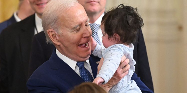 WATCH: Biden says he likes ‘babies better than people’ as child wails during White House speech