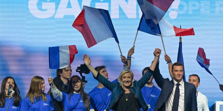 French right in commanding position as ‘fed up’ voters prepare to send Macron message in elections