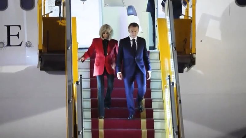Macron’s office dismisses viral video showing apparent shove from wife Brigitte