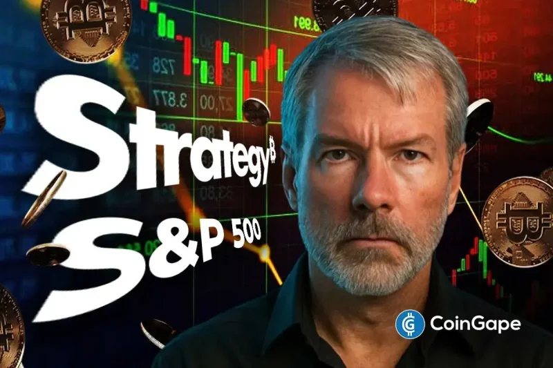Breaking: Michael Saylor’s Strategy Adds 1,955 Bitcoin Amid S&P 500 Snub; MSTR Stock Falls